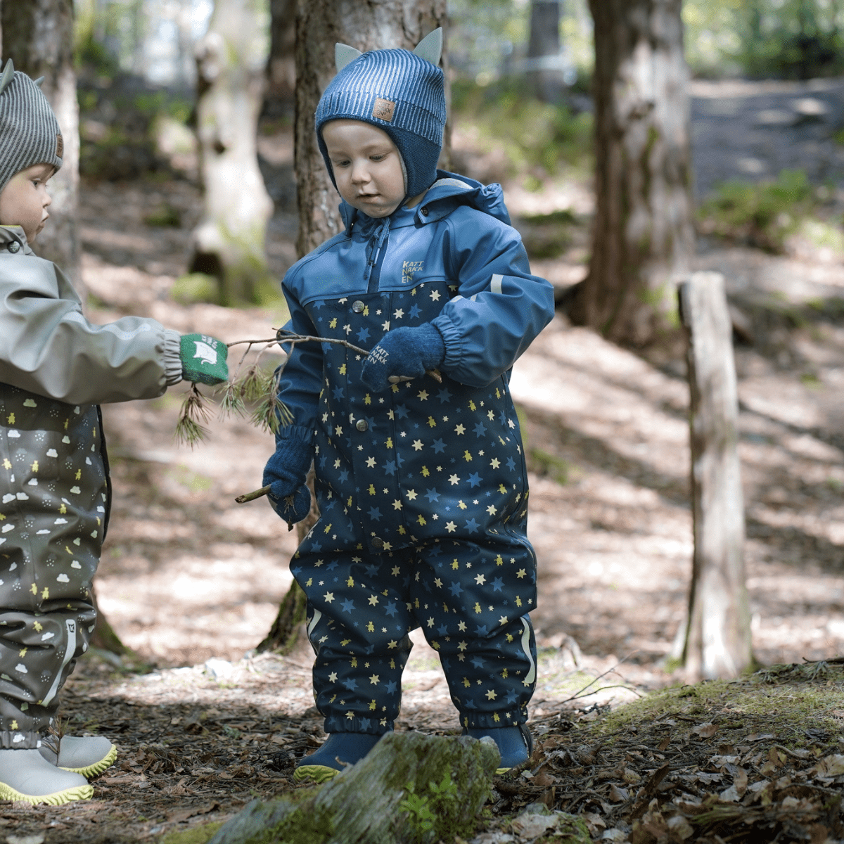 Kattnakken - Vinterregndress Baby Pytt Blå Horisont - Guttelus.no