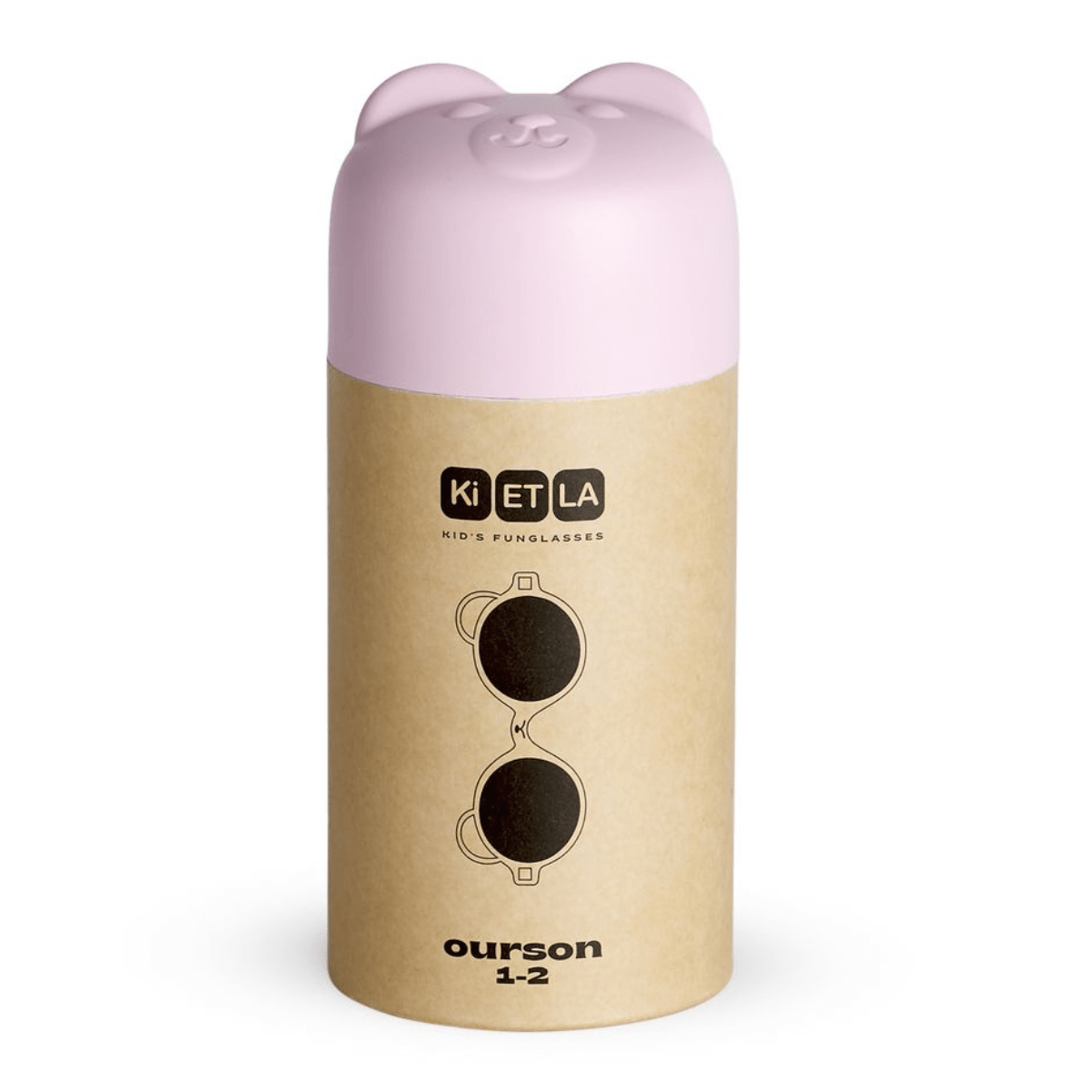 Ki ET LA - Solbriller Uknuselige Ourson Light Pink - Guttelus.no