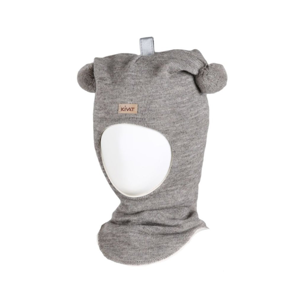 Kivat - Balaclava i Ull Dusker Logo Beige Melert - Guttelus.no