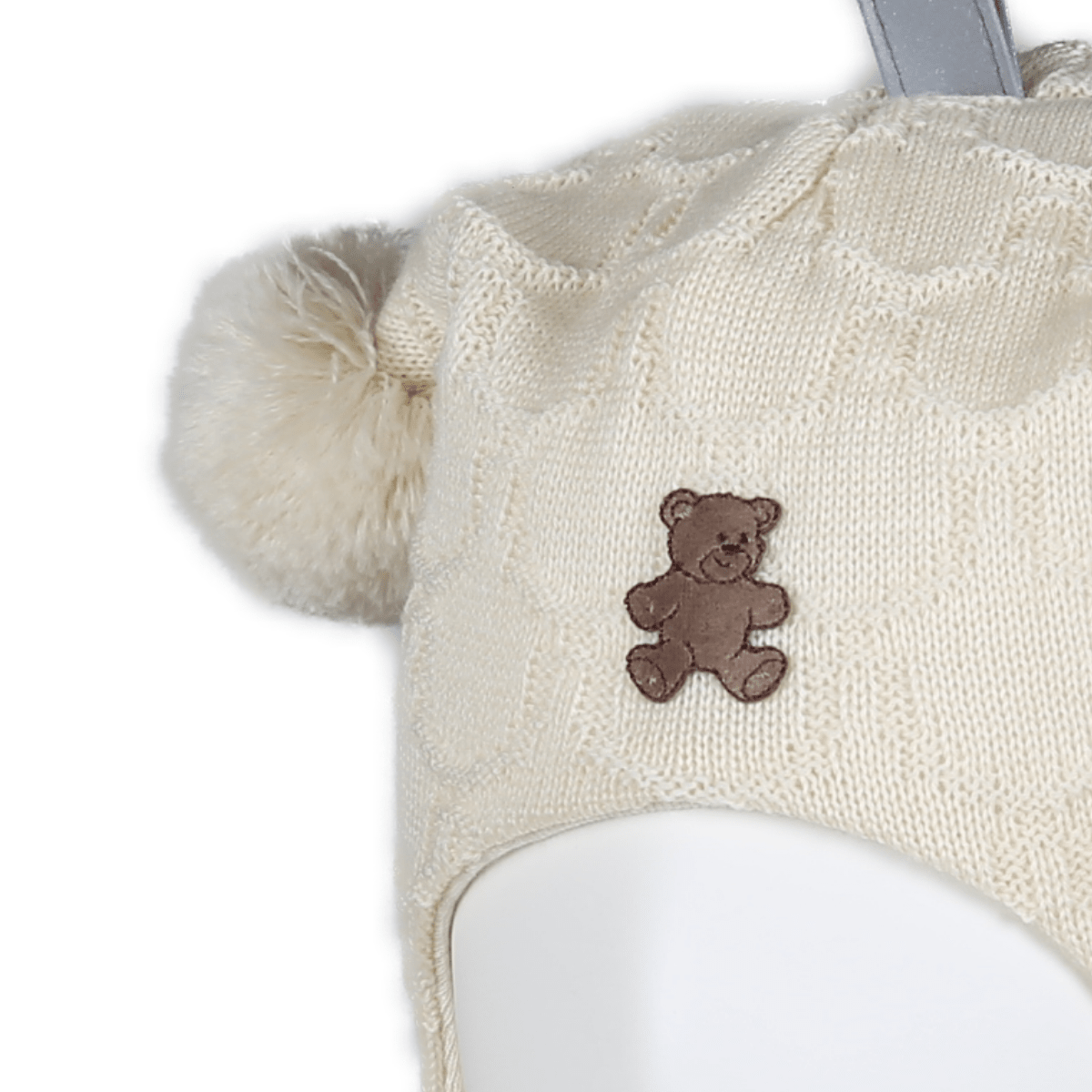 Kivat - Balaclava i Ull Struktur Dusker Bamse Kremhvit - Guttelus