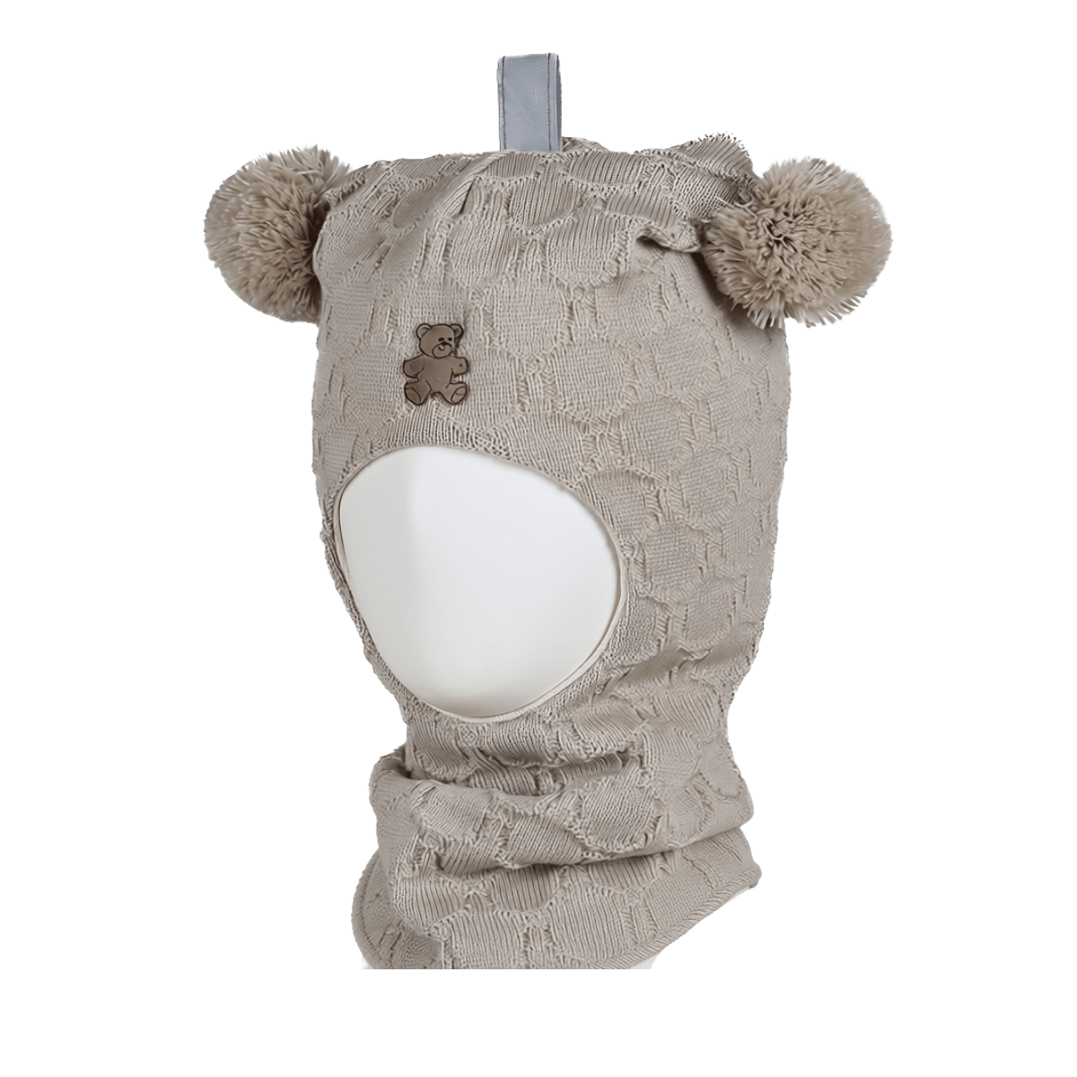 Kivat - Balaclava i Ull Struktur Dusker Bamse Latte - Guttelus
