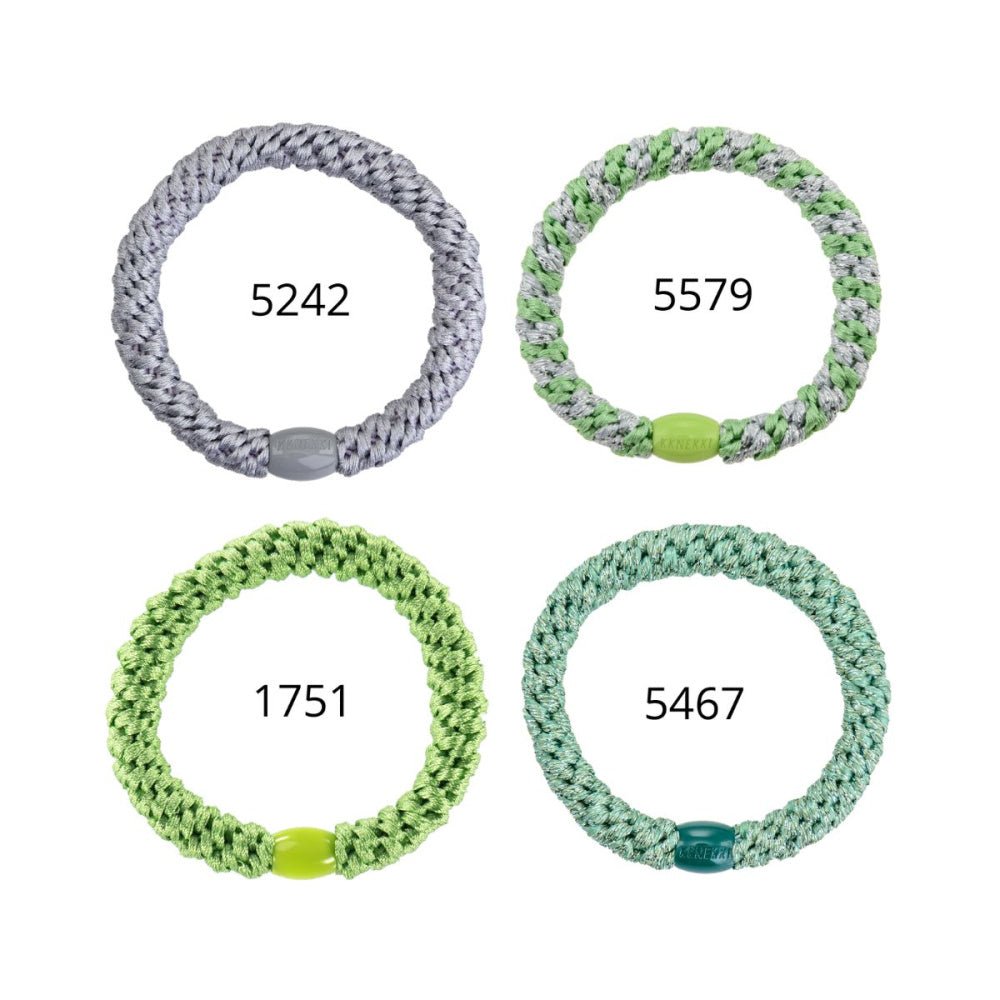 Kknekki - Hårstrikk 4 pk Bundle 47 Grønn - Guttelus