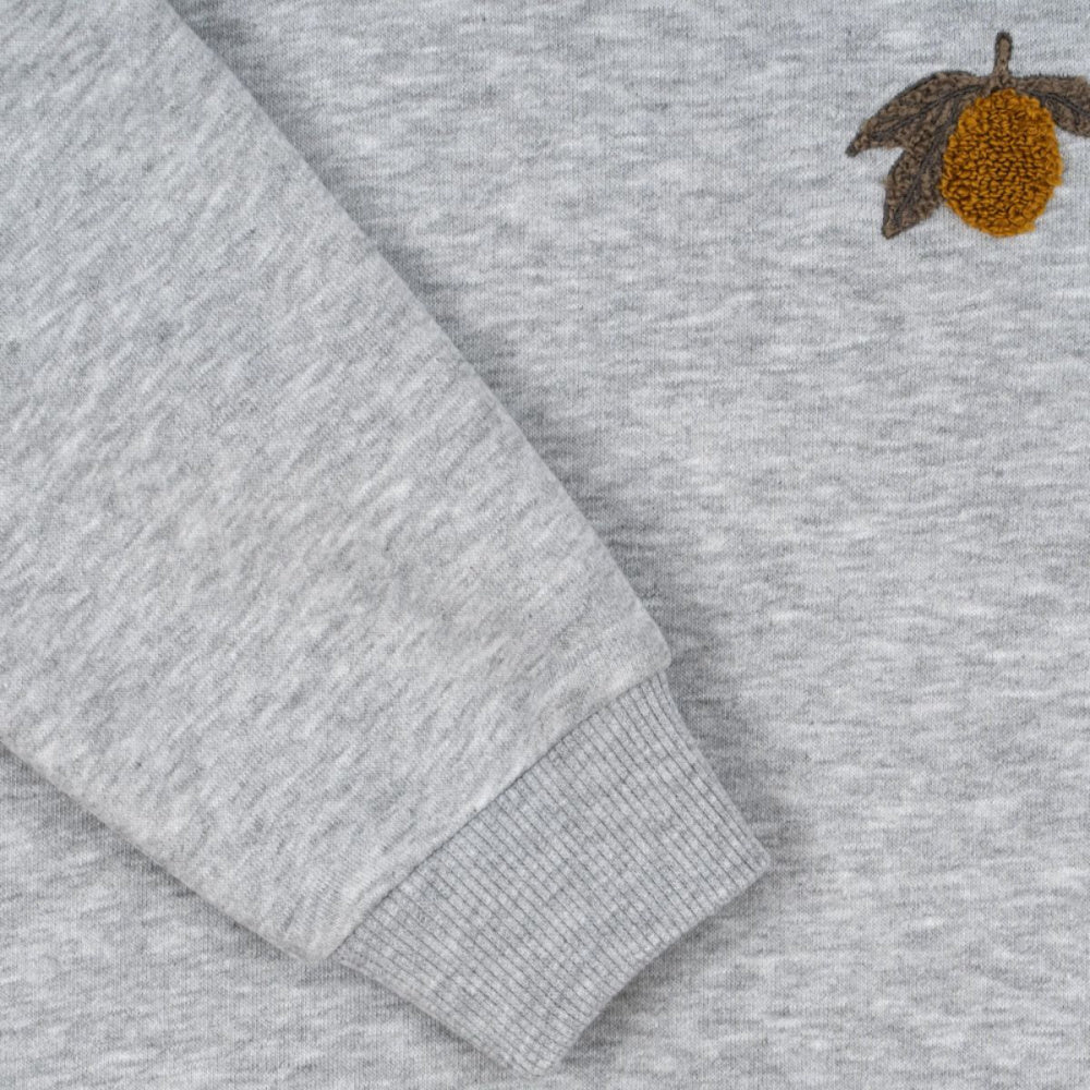 Konges Sløjd - Hettegenser Lou Sweat Grey Melange - Guttelus.no