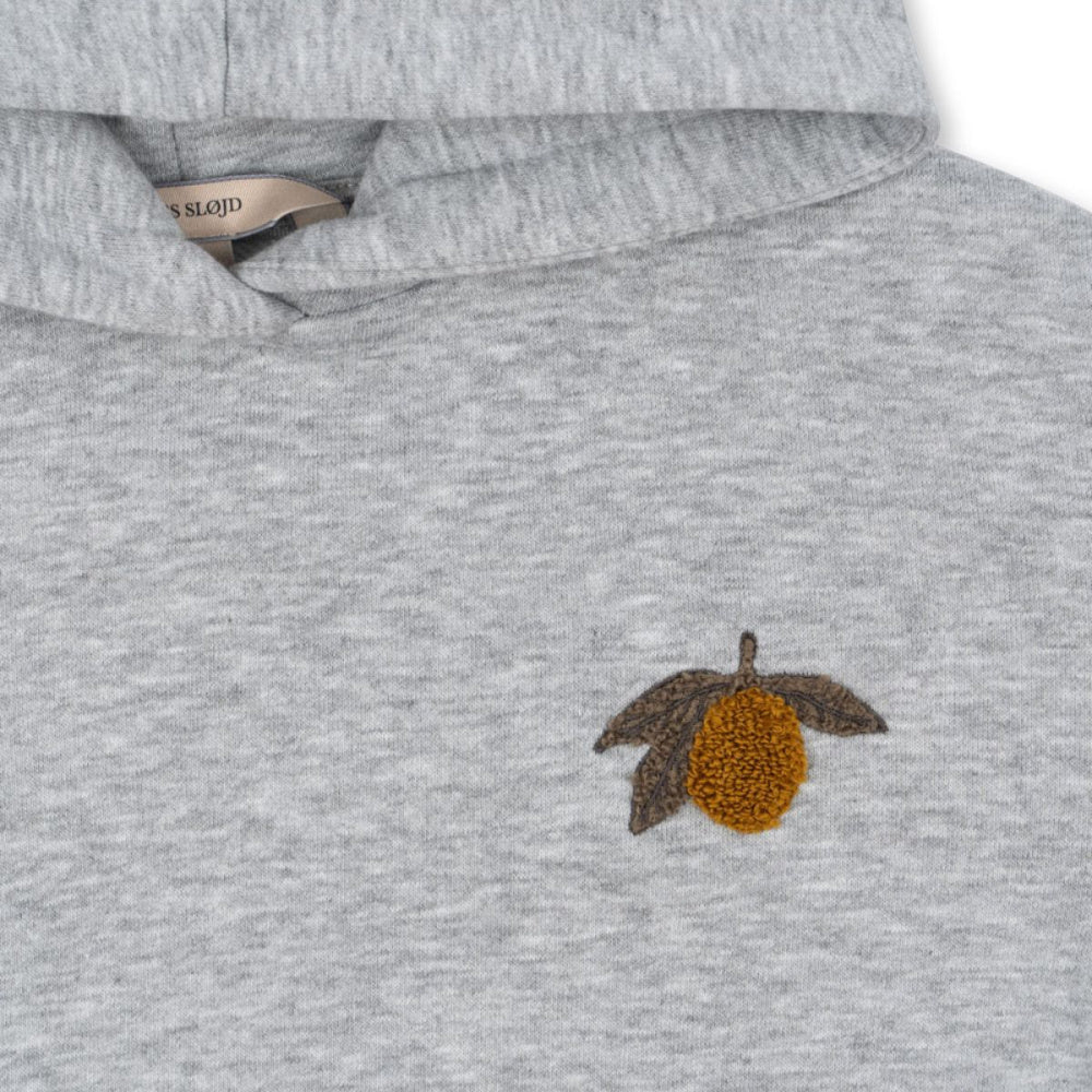 Konges Sløjd - Hettegenser Lou Sweat Grey Melange - Guttelus.no