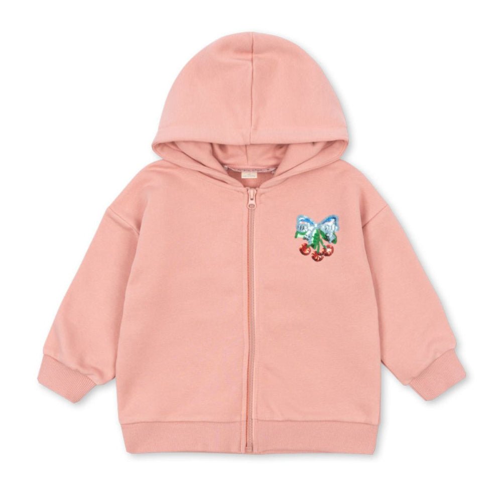 Konges Sløjd - Hettegenser Zip Lou Mellow Rose - Guttelus.no