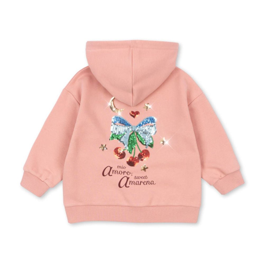 Konges Sløjd - Hettegenser Zip Lou Mellow Rose - Guttelus.no