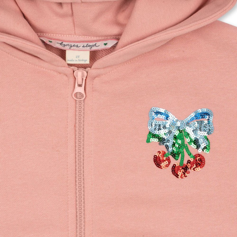 Konges Sløjd - Hettegenser Zip Lou Mellow Rose - Guttelus.no