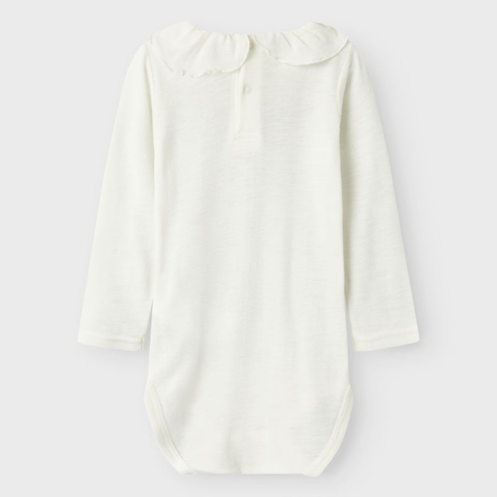 Name It - Ullbody med Krage Wang Rib Snow White