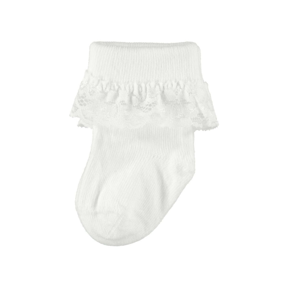 Name It - Sokker med Blonder Opagna Bright White