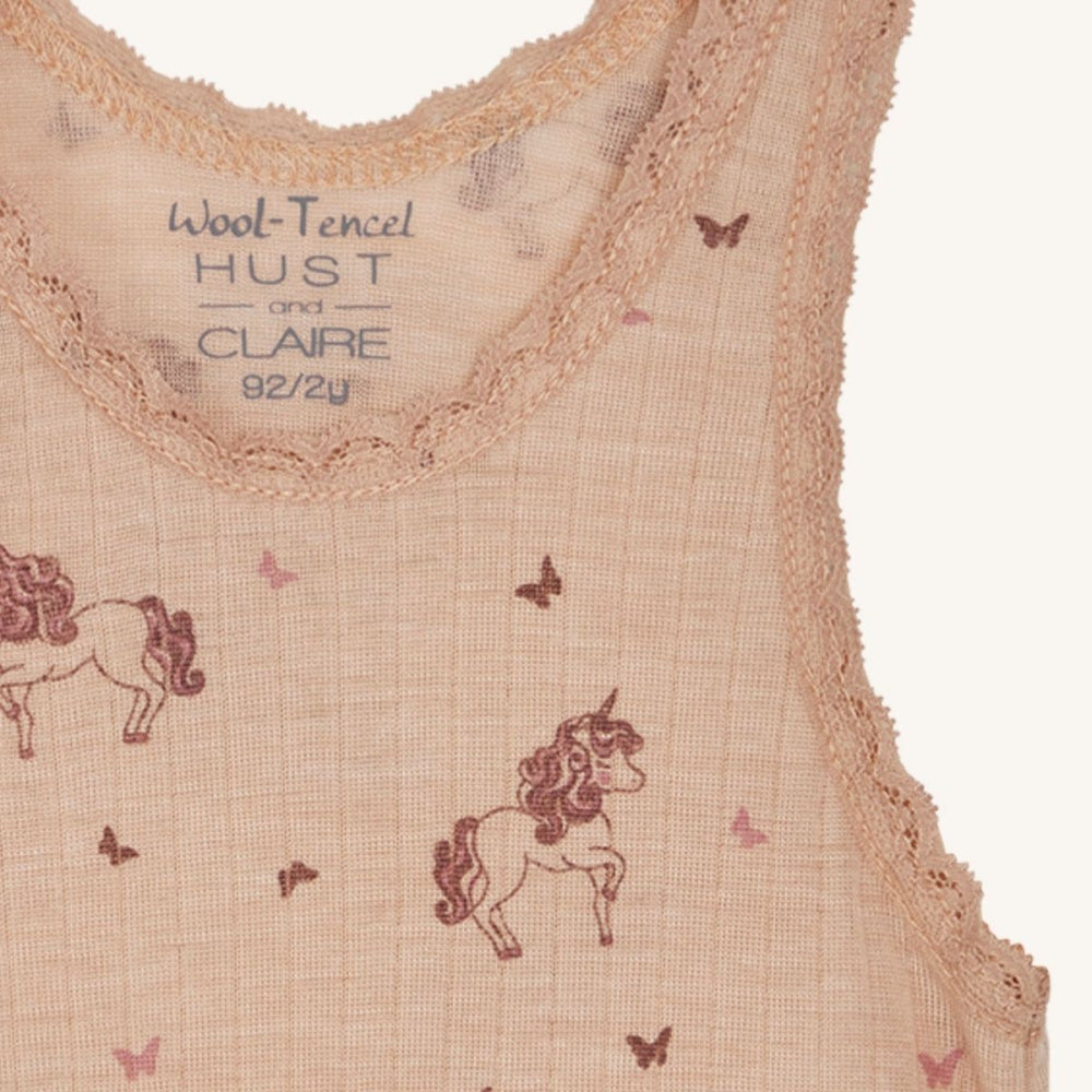 Hust And Claire - Singlet Ull og Lyocell Fricel Rose Cloud