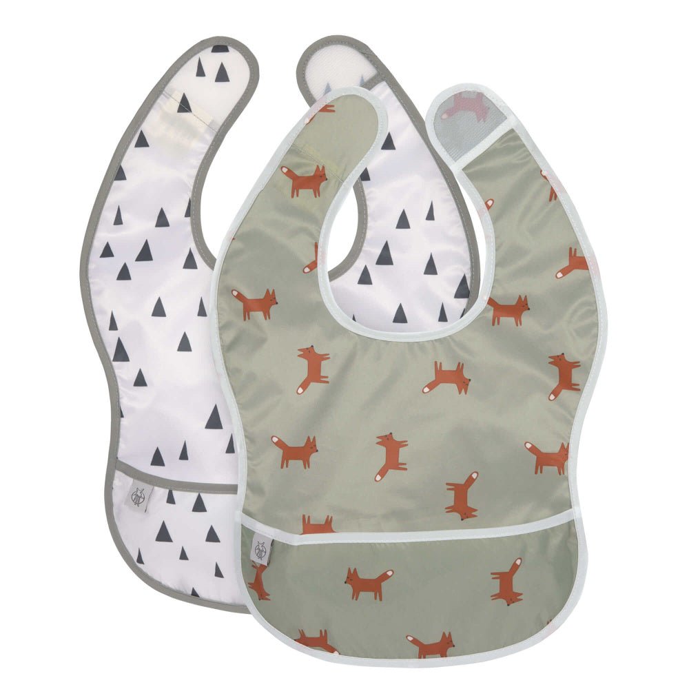 Lässig - 2 Pk Smekke med oppsamler Little Forest Fox - Guttelus