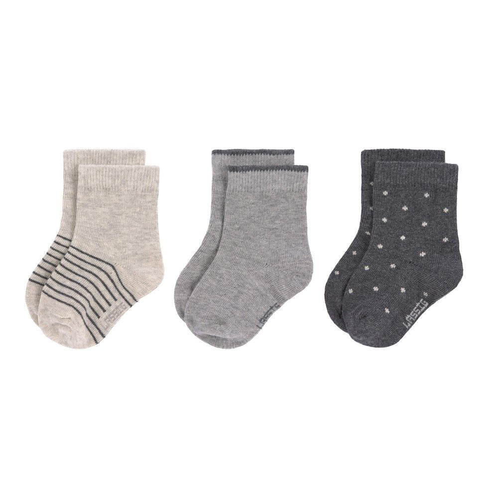 Lässig - 3 pk Sokker Grå - Guttelus