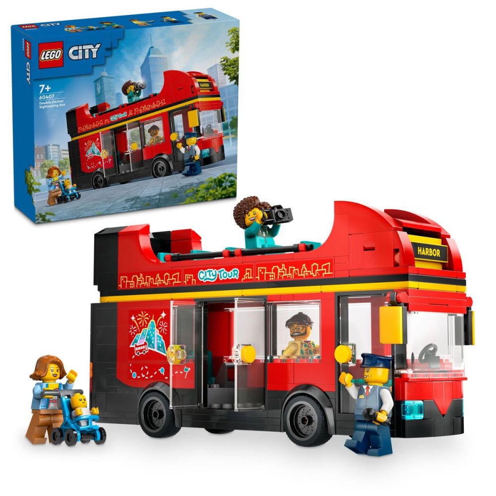 LEGO - City Rød dobbeltdekker-turistbuss - Guttelus