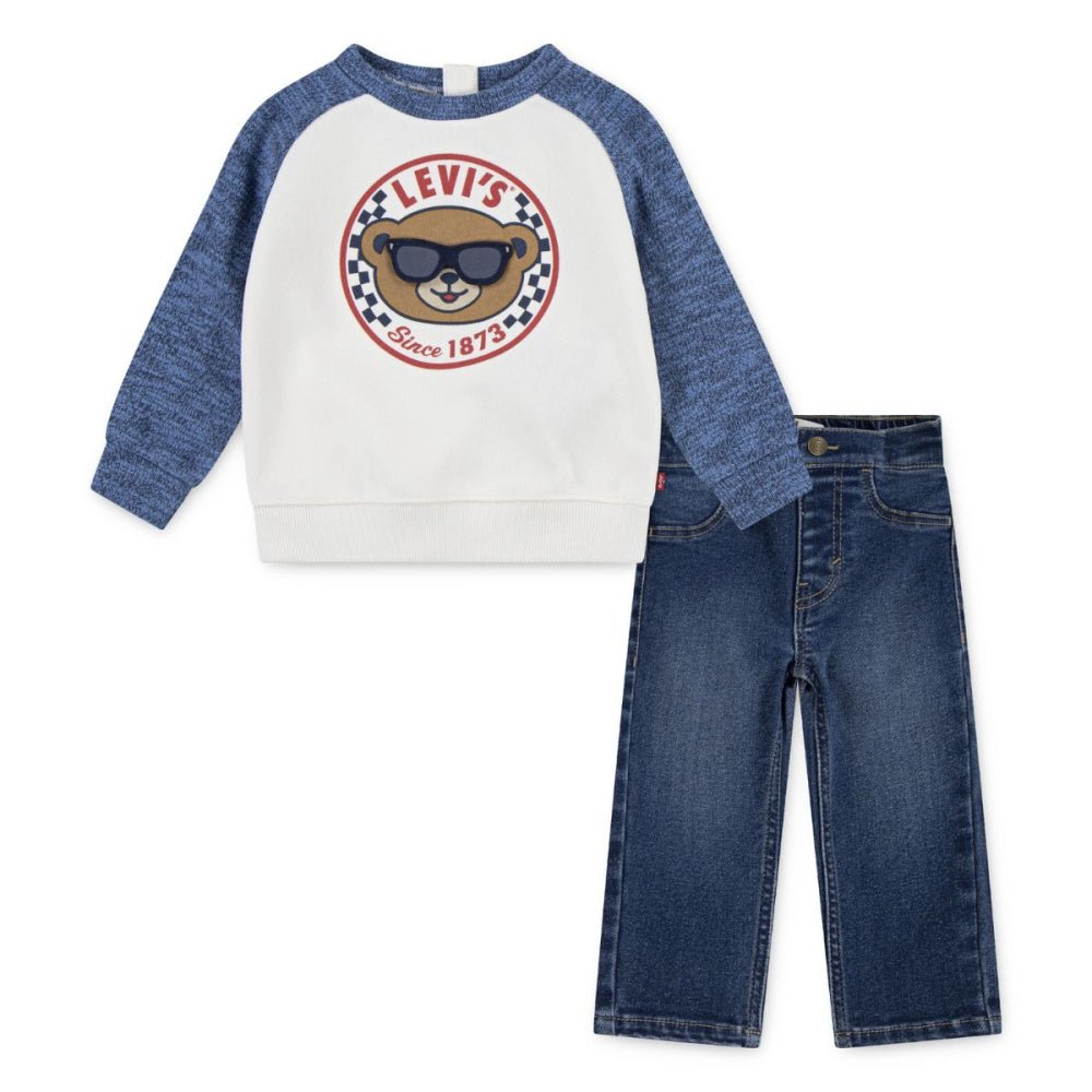 Levi's - 2-delt sett LVB Snit Moto Crew & Demin Set Big Dipper - Guttelus.no