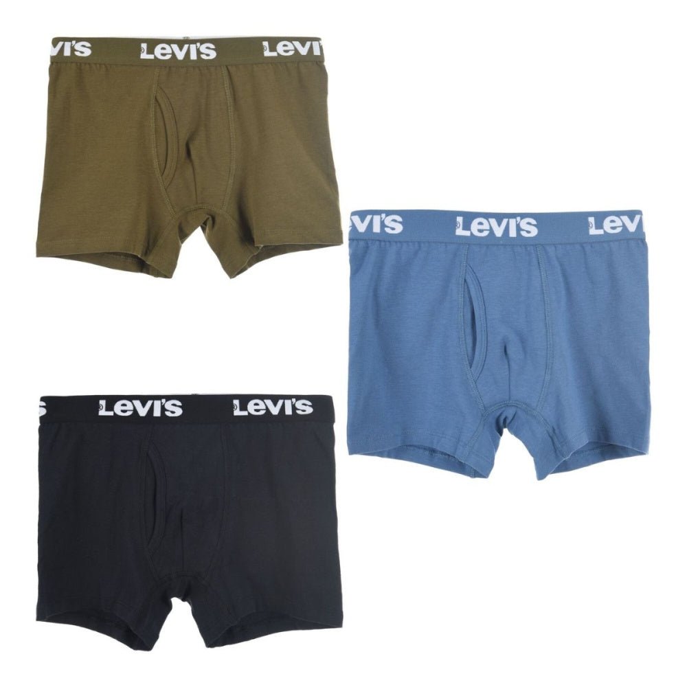 Levi's - 3-pk Boxer Brief Blå/Svart - Guttelus.no