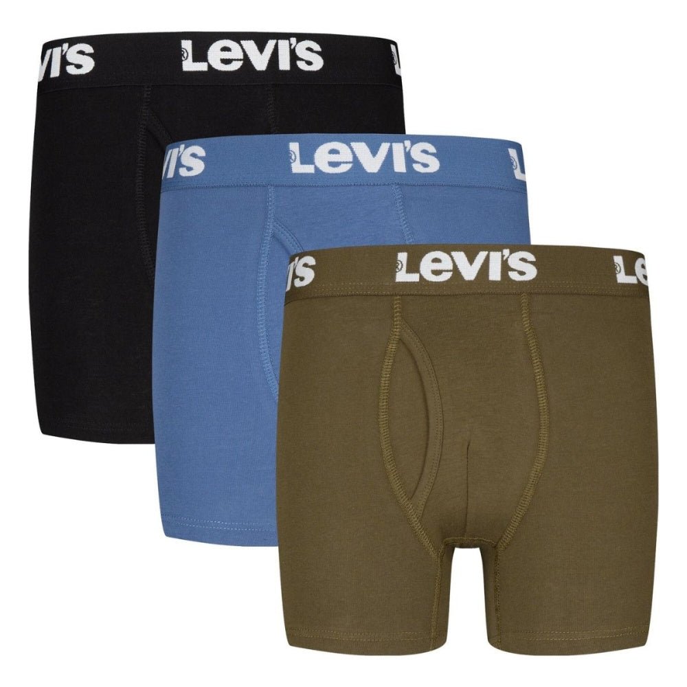Levi's - 3-pk Boxer Brief Blå/Svart - Guttelus.no