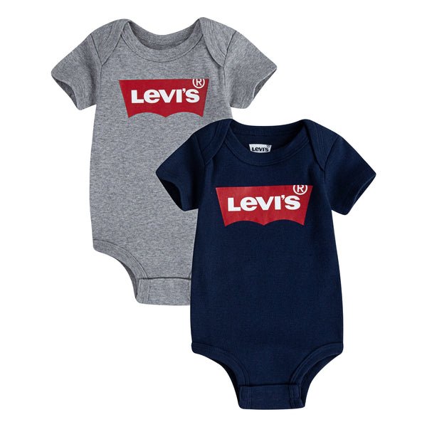 Levi's - Body 2-pk Kortermet Batwing Grey Heather/ Dress Blues - Guttelus