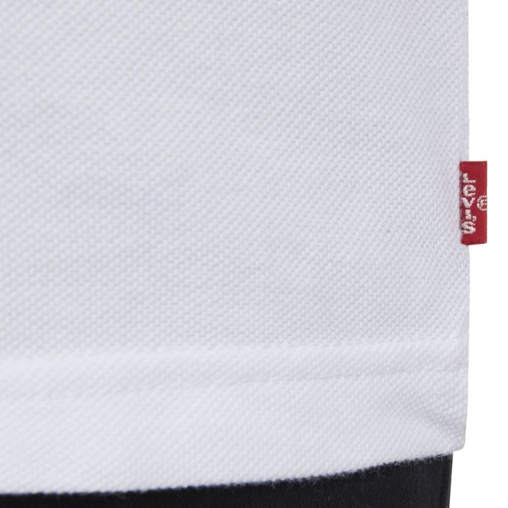 Levi's - T-skjorte Polo Neck Tape White/ Red - Guttelus