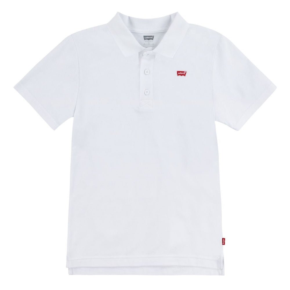 Levi's - T-skjorte Polo Neck Tape White/ Red - Guttelus
