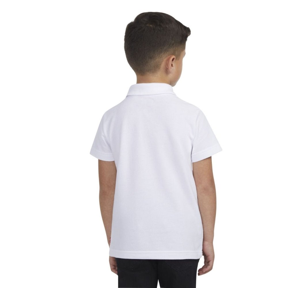 Levi's - T-skjorte Polo Neck Tape White/ Red - Guttelus