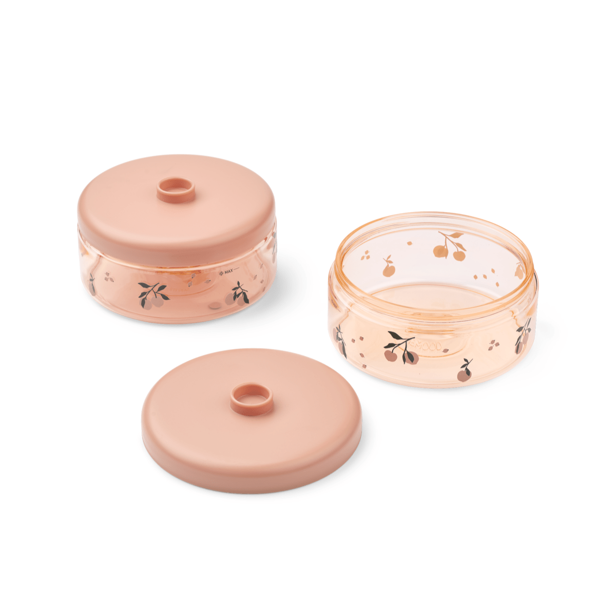 Liewood - Babymatboks 2-pk Tritan 500 ml Peach / Sea Shell - Guttelus.no