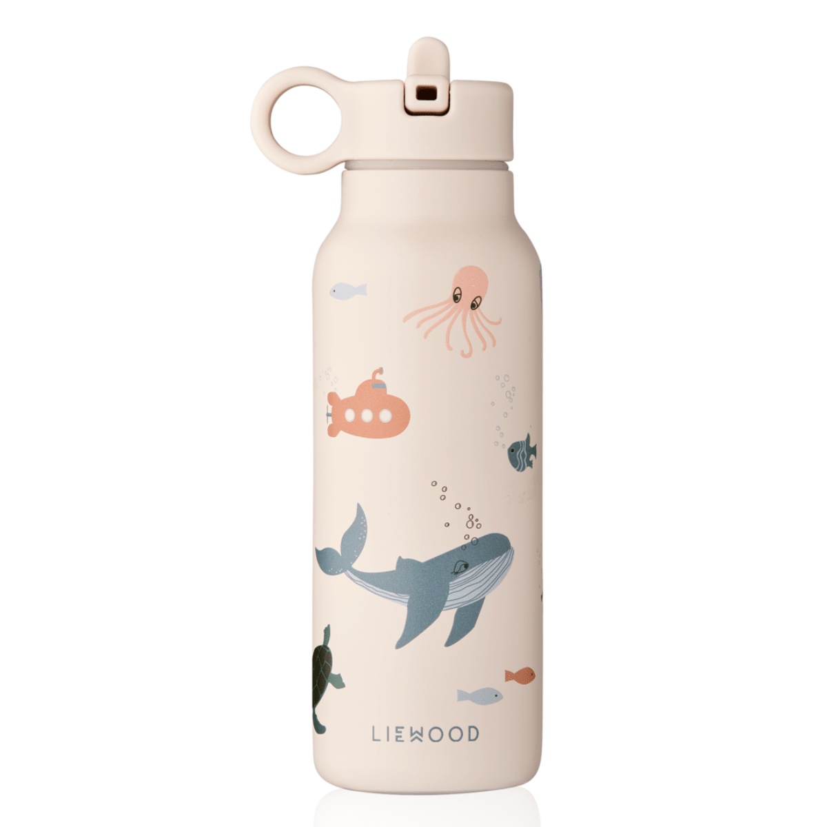 Liewood - Drikkeflaske Falk 350 ml Sea Creature/ Sandy - Guttelus.no