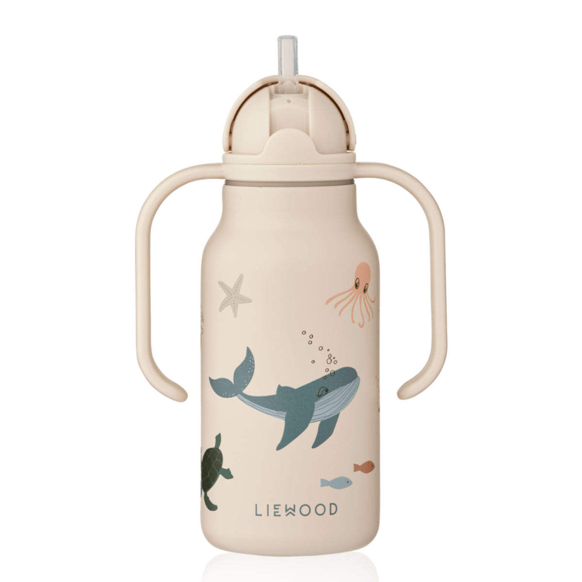 Liewood - Drikkeflaske Kimmie 250 ml Sea Creature/ Sandy - Guttelus.no
