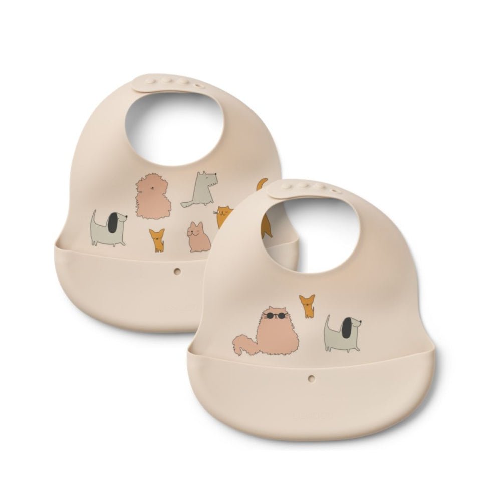 Liewood - Smekke 2pk Silikon Ember Cats and Dogs/ Sandy - Guttelus