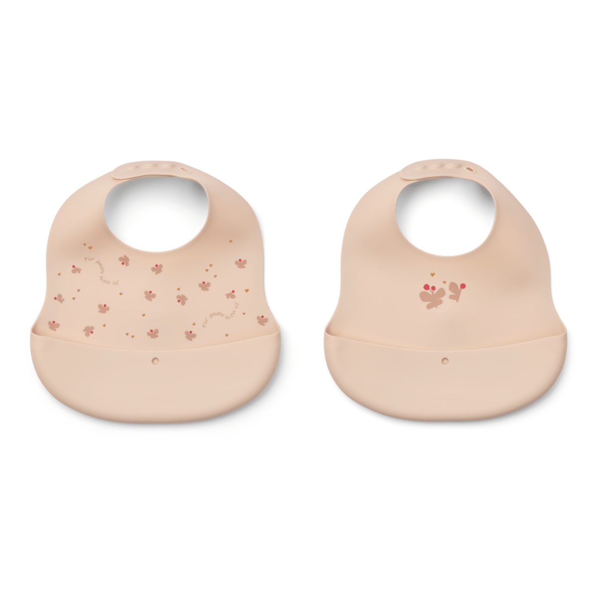 Liewood - Smekke 2pk Silikon Ember Mini Butterfly / Apple Blossom - Guttelus
