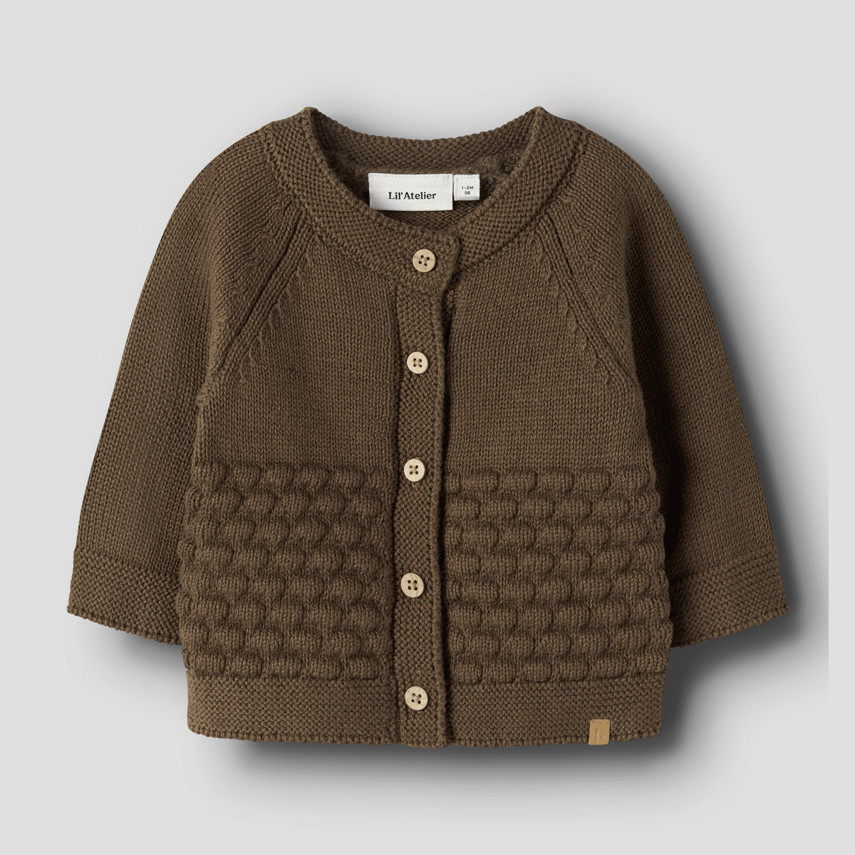 Lil' Atelier - Cardigan Baby Knit Nobir Teak - Guttelus