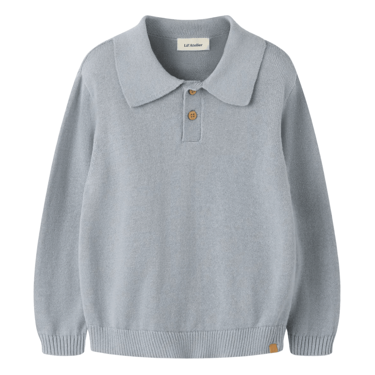 Lil' Atelier - Genser Polo Knit Hitos Sleet - Guttelus