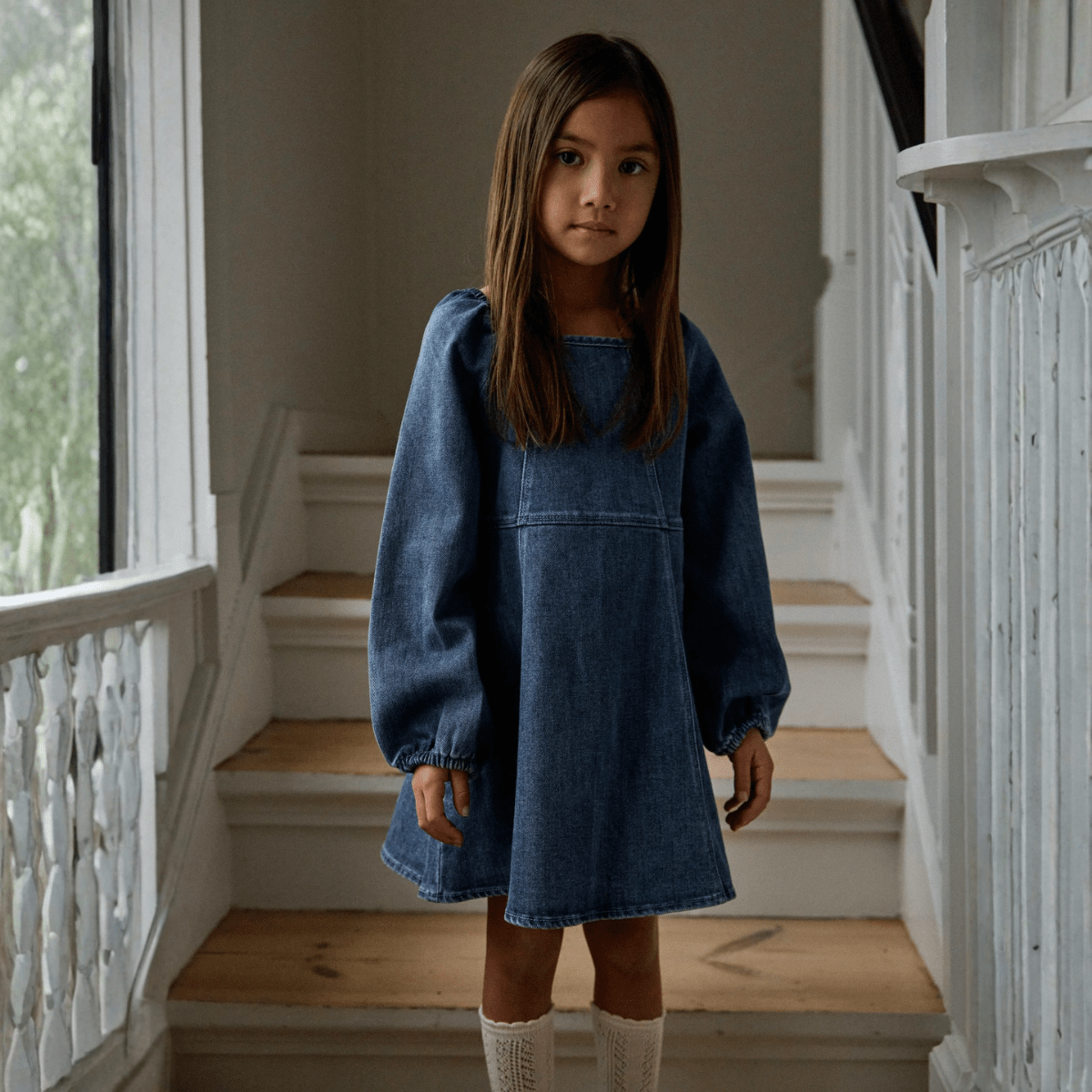 Lil' Atelier - Kjole Nobello Dark Blue Denim - Guttelus