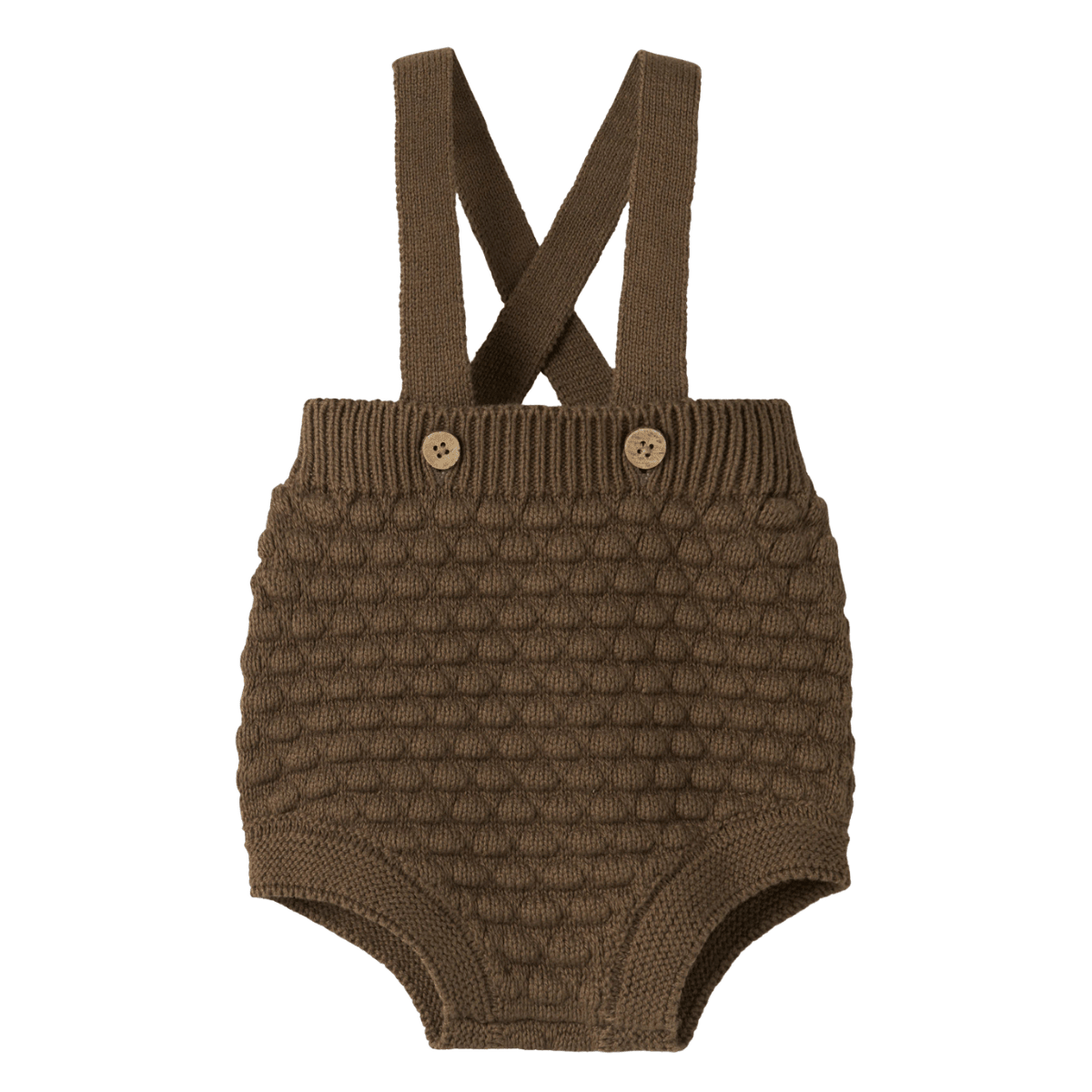 Lil' Atelier - Romper med Seler Knit Loose Teak - Guttelus.no