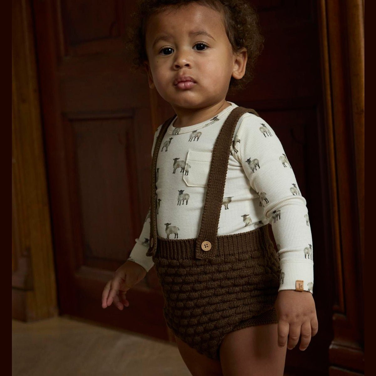 Lil' Atelier - Romper med Seler Knit Loose Teak - Guttelus