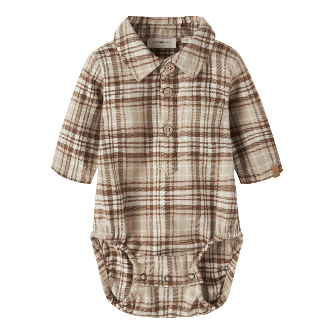 Lil' Atelier - Skjortebody Renrik White Pepper - Guttelus