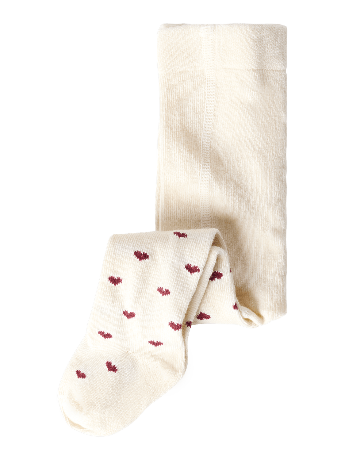 Lil' Atelier - Strømpebukse Baby Reba Turtledove + Biking Red Hearts - Guttelus