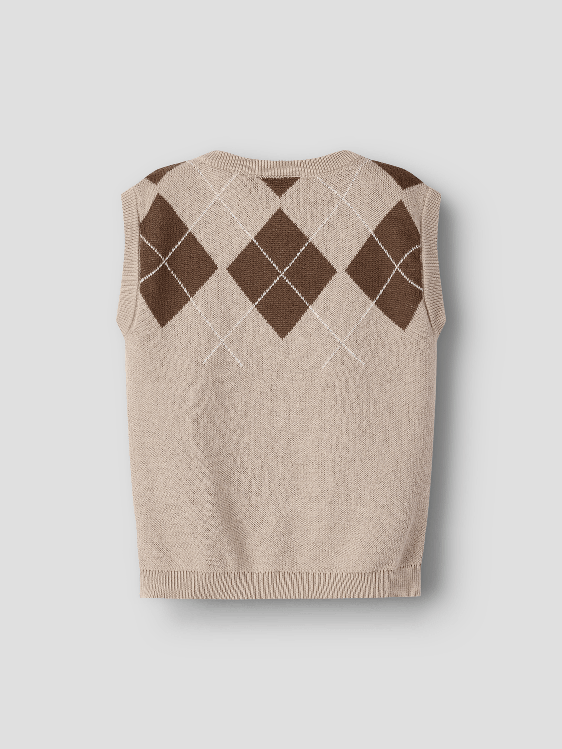 Lil' Atelier - Vest Ronan White Pepper/Brown - Guttelus