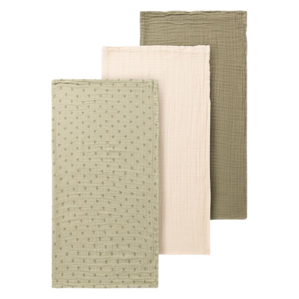 Lil'Atelier - 3 PK Gulpekluter Fergie Moss Gray - Guttelus.no