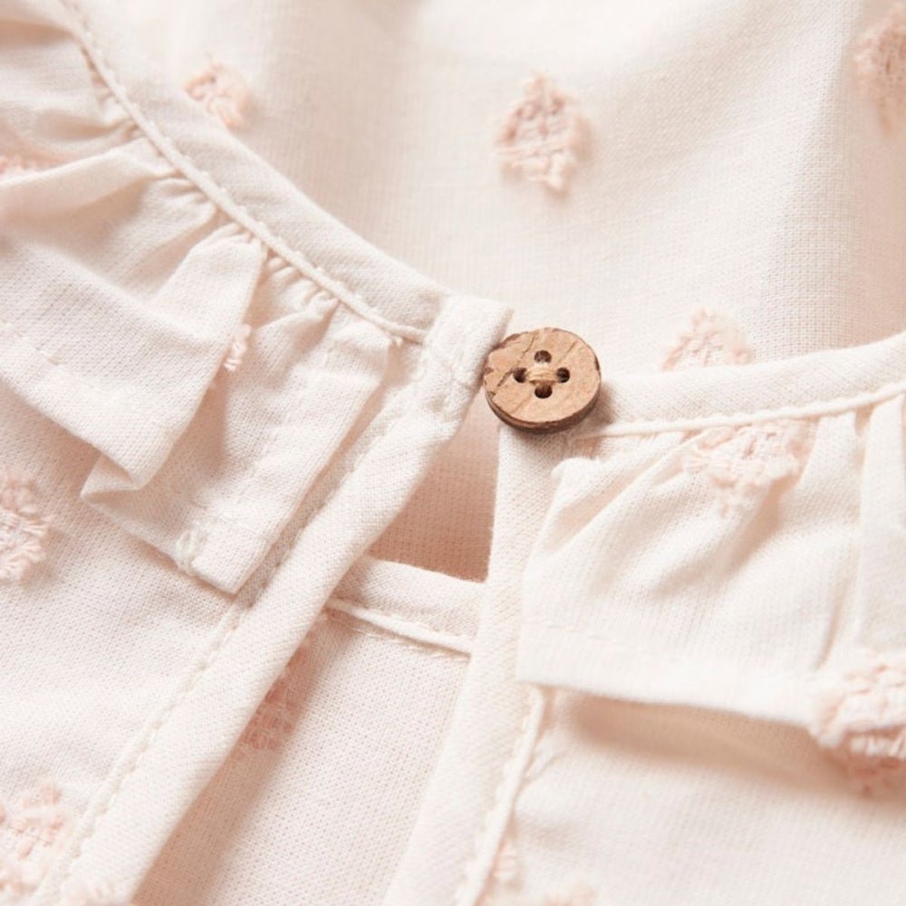 Lil'Atelier - Body Bluse med Krage Nethe Pastel Parchment - Guttelus.no