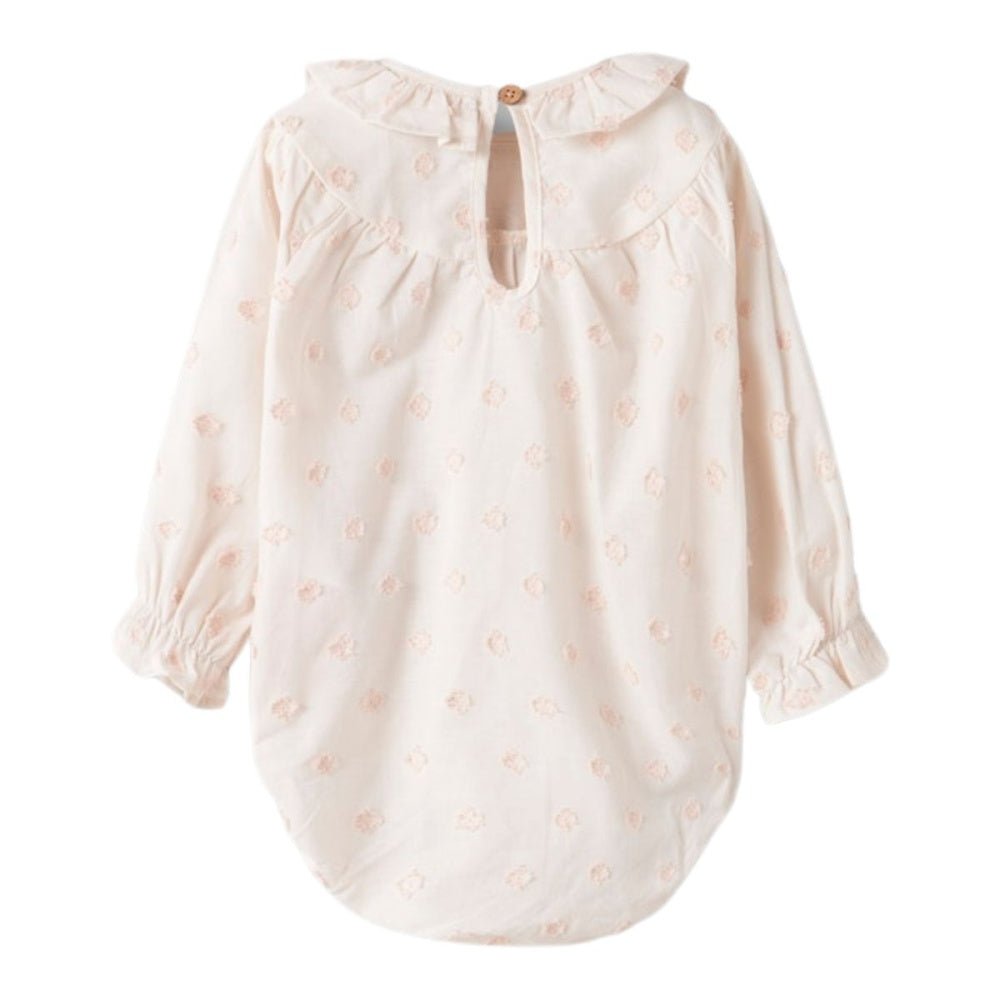 Lil'Atelier - Body Bluse med Krage Nethe Pastel Parchment - Guttelus.no