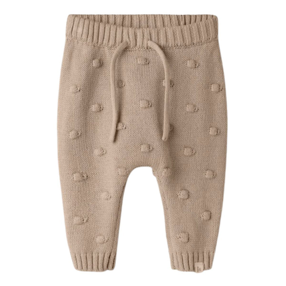 Lil'Atelier - Bukse Baby Gable Knit Oxford Tan - Guttelus.no