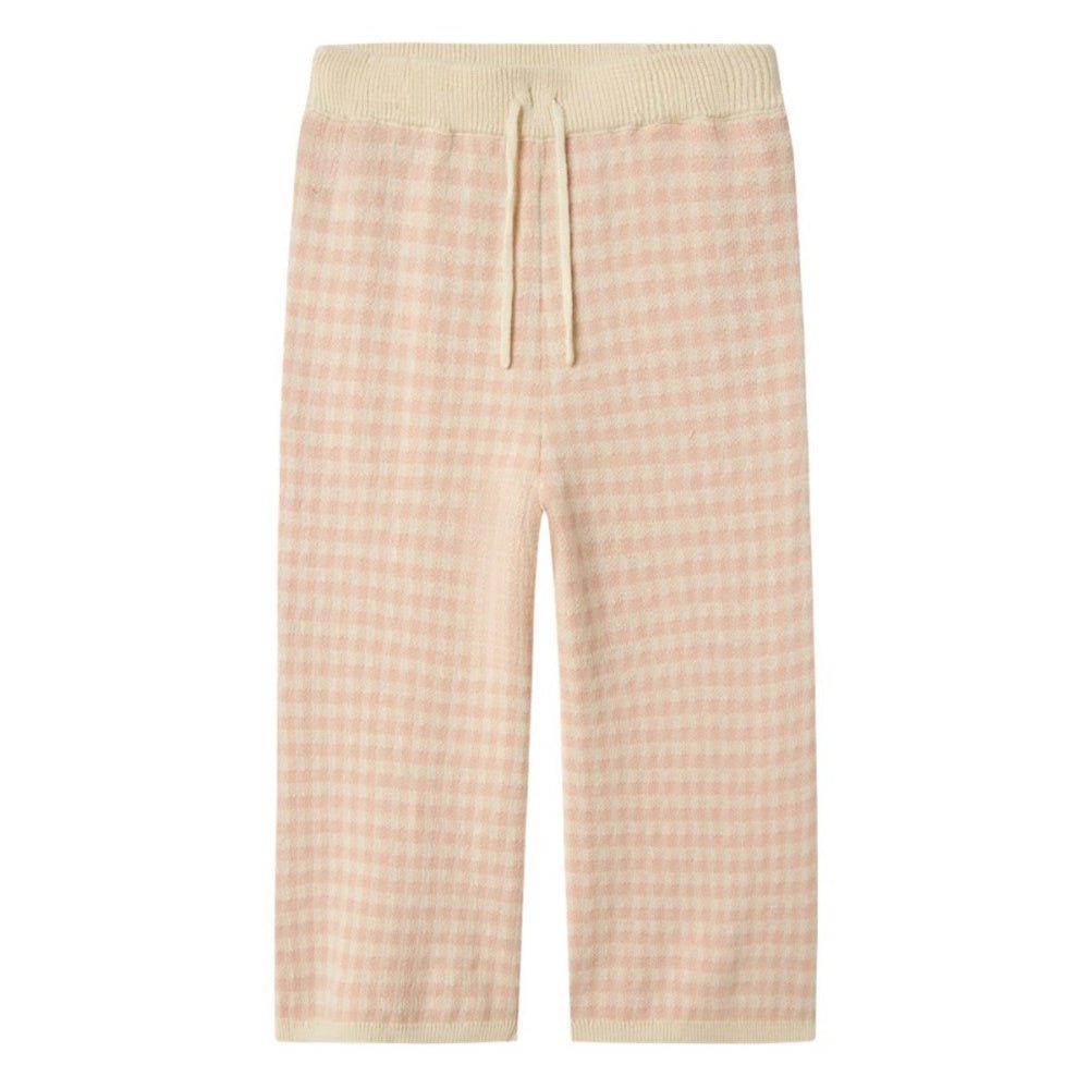 Lil'Atelier - Bukse Nadie Wide Knit Cameo Rose - Guttelus.no