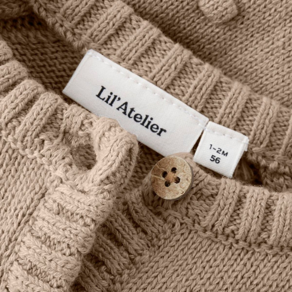 Lil'Atelier - Cardigan Gable Knit Oxford Tan - Guttelus.no