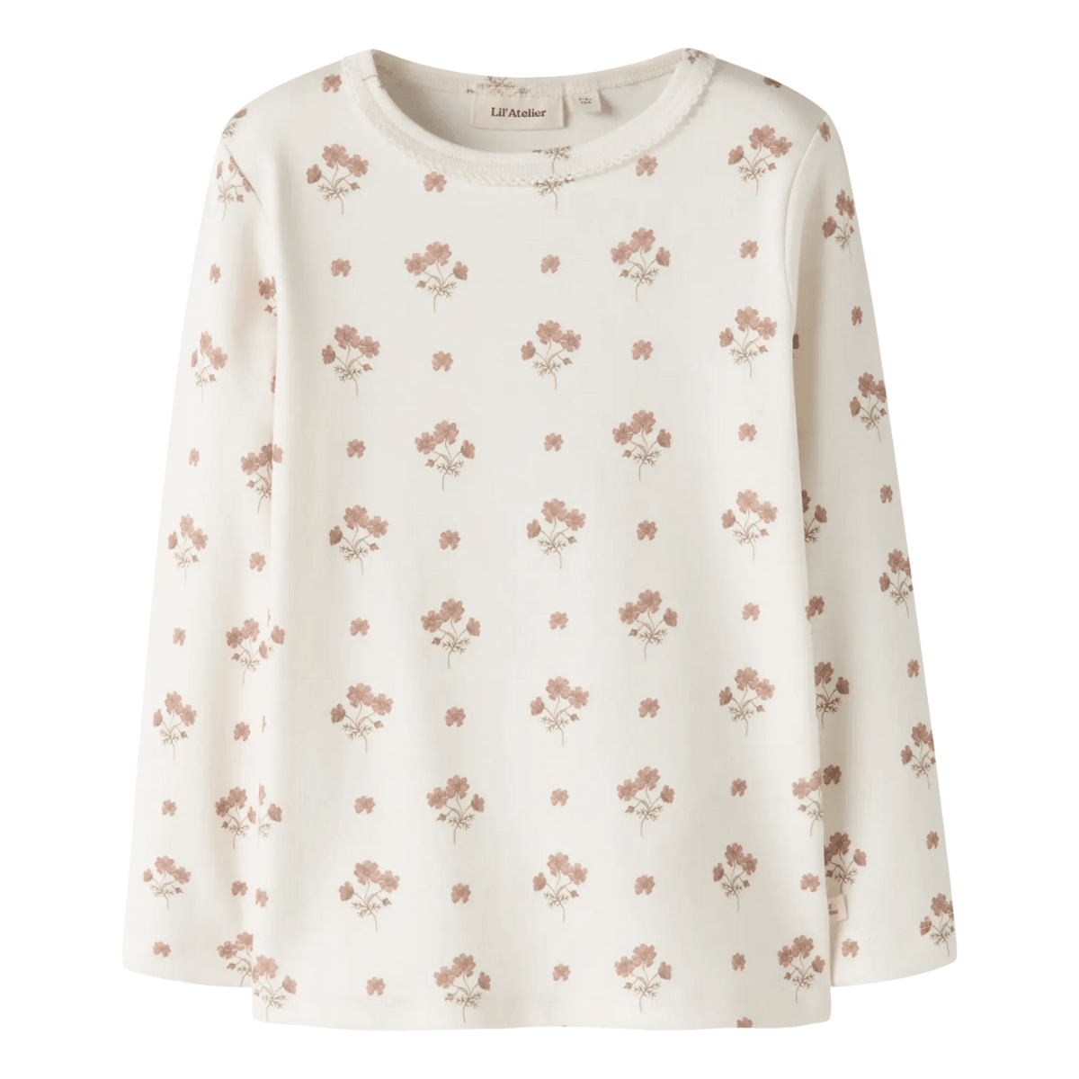 Lil'Atelier - Genser Layo Coconut Milk Flower Pink - Guttelus.no