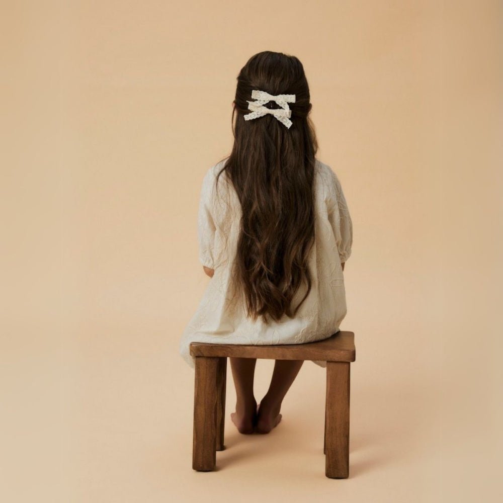 Lil'Atelier - Hårsløyfe Klips 2-pk Lola Turtledove - Guttelus.no