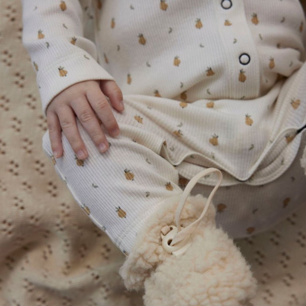Lil'Atelier - Heldress Jersey Rib Mio Coconut Milk/ Pear - Guttelus.no