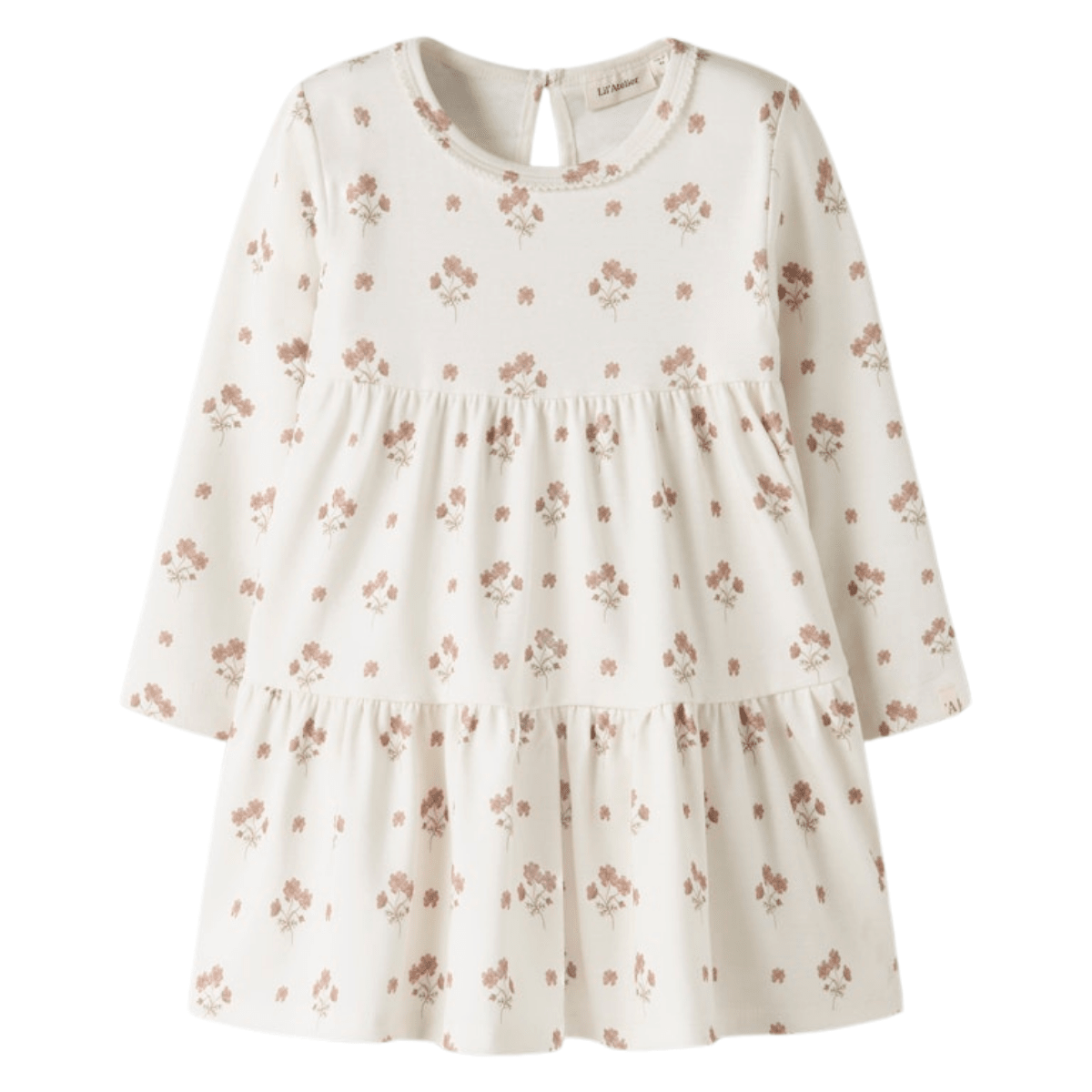 Lil'Atelier - Kjole Layo Coconut Milk Flower Pink - Guttelus.no