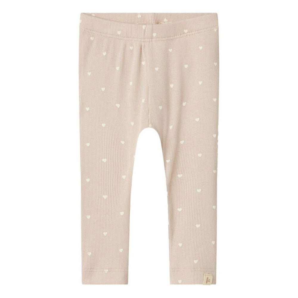 Lil'Atelier - Leggings Baby Gago Rib Gray Morn Heart - Guttelus