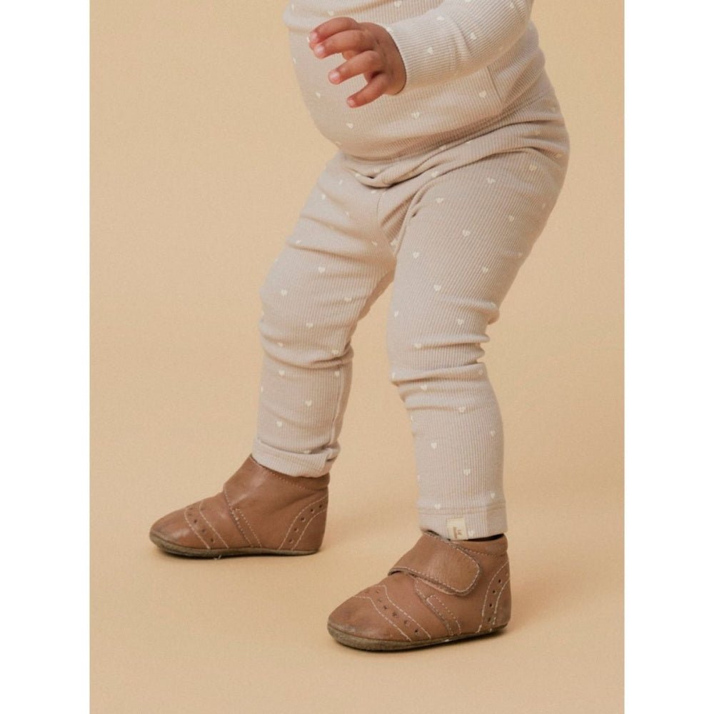 Lil'Atelier - Leggings Baby Gago Rib Gray Morn Heart - Guttelus