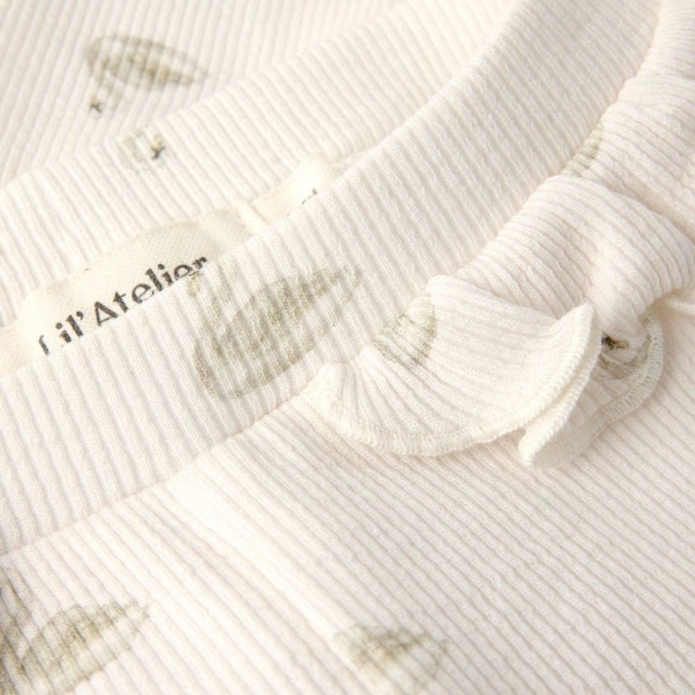 Lil'Atelier - Leggings Baby Gavo Pastel Parchment Swan - Guttelus.no